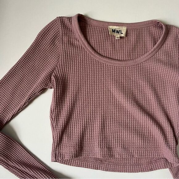 Madewell MWL 2022 Waffle Long-Sleeve Crop Tee Small - Picture 9 of 12